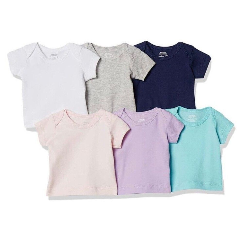 New 6 T Shirt Short Sleeves babies Size 24 Months Cotton Kids Unisex multicolor